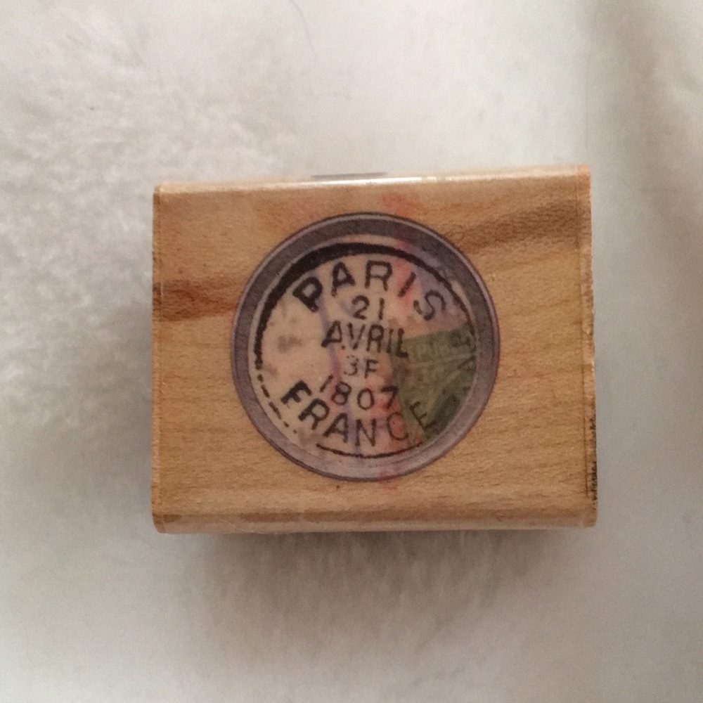 Wooden Paris Stamp Block